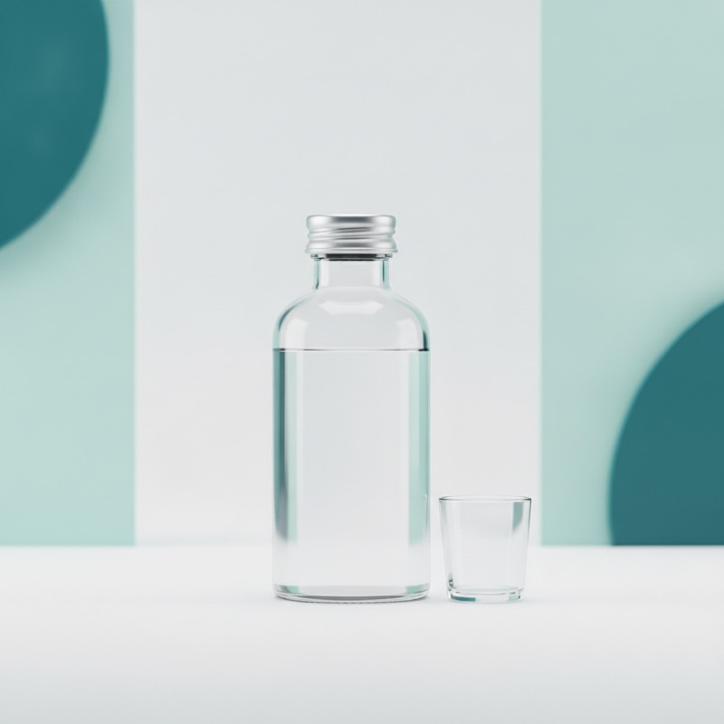 Illustration of a bottle of oral liquid, the dosage form this product is supplied in. Generic render, not a photograph of this medication.